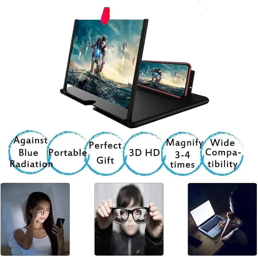 3D HD Magnifier  Universal Smartphone Viewer Mobile Phone Video Amplifier