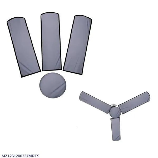 Ceiling Fan Covers with Motor Cover Dustproof, Heatproof, Waterproof, 4 Pcs, Grey, Easy to Install