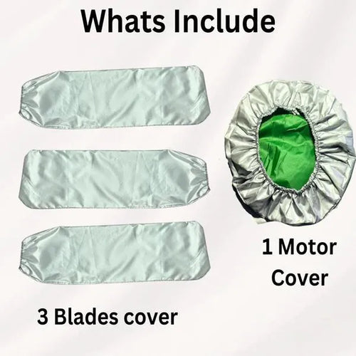 Ceiling Fan Covers with Motor Cover Dustproof, Heatproof, Waterproof, 4 Pcs, Grey, Easy to Install